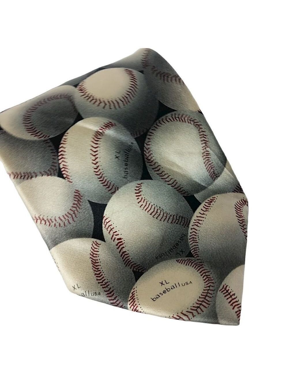 Parquet Baseball Necktie Silk All Over Print